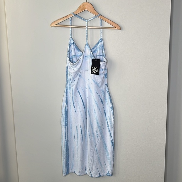 Chaser Revolve T-back Sweetheart Bodycon Midi Dress Tie Dye Size Medium NWT! - Picture 4 of 7